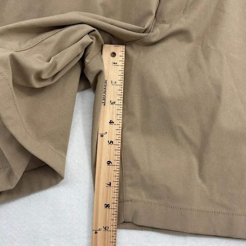 Lands'‎ End Shorts Men's Size 42 Tan Performance Stretch Flat Front Golf Casual